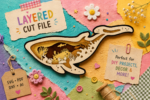 Ocean Animals Mega Bundle 14 Designs SVG | 3D Multilayer Wood Laser Cut Files | Sea Life Wall Art | Glowforge Xtool CNC - Image 6