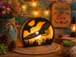 9x Eagle Lantern Bundle SVG, 3D Wildlife Light Box Laser Cut File, Tealight Candle Holder Glowforge Xtool Cricut Download - Image 2