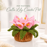 Camellia Flower Pot Crochet Pattern PDF, Amigurumi Flower Pot Pattern, Cute Crochet Plant Tutorial, Floral Home Decor