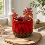 Crochet Succulent Pot Pattern PDF, Plant Basket Crochet Pattern, Handmade Planter Cover, Cute Home Decor, Digital Download - Image 5
