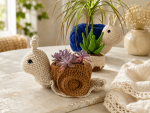Crochet Snail Planter Pattern PDF, Amigurumi Plant Pot Cover, Succulent Holder Crochet Pattern, Digital Download
