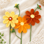 Crochet Flower Basket PDF Pattern, Yellow Rose Bouquet Crochet Pattern, Daisy Flower Arrangement, Crochet Home Decor Gift - Image 8