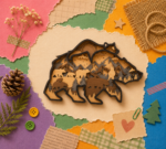 Wild Forest Life SVG Bundle | 10 Layered Animal Laser Cut Files | 3D Wood Art Templates for Glowforge - Image 2