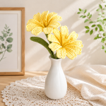 Crochet Flower Basket PDF Pattern, Yellow Rose Bouquet Crochet Pattern, Daisy Flower Arrangement, Crochet Home Decor Gift - Image 6