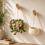Crochet Rose Hanging Plant Pattern PDF, Flower Basket Crochet Pattern, Amigurumi Wall Decor, Instant Download - Image 3