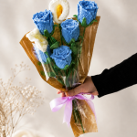 Crochet Flower Bouquet PDF Pattern, Blue Rose & Calla Lily Crochet Pattern, Amigurumi Flowers, Digital Download - Image 4