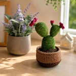 Crochet Cactus Pattern PDF, Amigurumi Cactus in Pot, Crochet Plant Pattern, DIY Succulent Decor, Digital Download