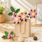 Crochet Flower Bouquet Pattern PDF, Handmade Crochet Flowers Tutorial, DIY Floral Arrangement, Crochet Home Decor Gift, Digital Download - Image 3