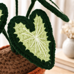 Caladium Pot Crochet Pattern PDF, Crochet Plant Pattern, Amigurumi Houseplant, DIY Caladium Plant, Handmade Home Decor Gift - Image 4