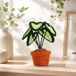 Caladium Pot Crochet Pattern PDF, Crochet Plant Pattern, Amigurumi Houseplant, DIY Caladium Plant, Handmade Home Decor Gift - Image 3