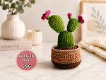 Crochet Cactus Pattern PDF, Amigurumi Cactus in Pot, Crochet Plant Pattern, DIY Succulent Decor, Digital Download - Image 2