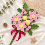 Crochet Flower Bouquet Pattern PDF, Handmade Crochet Flowers Tutorial, DIY Floral Arrangement, Crochet Home Decor Gift, Digital Download