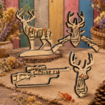 Hunting Wildlife Bundle SVG 8 Pack | Multilayer 3D Wood Laser Cut Files | Rustic Cabin Decor Glowforge - Image 7