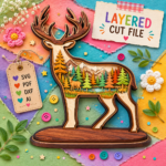 Hunting Wildlife Bundle SVG 8 Pack | Multilayer 3D Wood Laser Cut Files | Rustic Cabin Decor Glowforge - Image 8