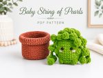 String of Pearls Crochet Pattern PDF, Baby Succulent Amigurumi Plant Pattern, Cute Crochet Plant Instant Download
