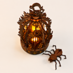 Halloween Lantern Laser Cut File SVG | Spooky Hanging Lantern DIY | Glowforge, xTool, LightBurn, CNC Wood Craft Decor - Image 4