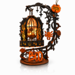 Halloween Lantern Laser Cut File SVG | Spooky Hanging Lantern DIY | Glowforge, xTool, LightBurn, CNC Wood Craft Decor - Image 2