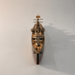 Warship Model Laser Cut Files SVg DxF DwG Ai | Wooden Battleship Blueprint | CNC Laser Cut Ship Model | DIY Naval Decor - Image 7