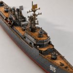 Warship Model Laser Cut Files SVg DxF DwG Ai | Wooden Battleship Blueprint | CNC Laser Cut Ship Model | DIY Naval Decor - Image 8