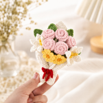 Crochet Flower Bouquet Pattern PDF, Mini Rose Bouquet, Crochet Flowers, Amigurumi Floral Pattern, DIY Valentine Gift - Image 4
