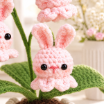Bunny Bellflower Pot Crochet Pattern PDF, Amigurumi Bunny Flower Pot, Easter Bunny Crochet Pattern, Handmade Plant Decor - Image 4