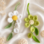 Crochet Flower Hanging Ornament Pattern PDF, Floral Keychain Crochet Pattern, Beginner Crochet Gift, Bag Charm Decor - Image 5