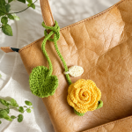 Crochet Flower Hanging Ornament Pattern PDF, Floral Keychain Crochet Pattern, Beginner Crochet Gift, Bag Charm Decor - Image 6