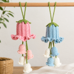 Crochet Flower Hanging Ornament Pattern PDF, Floral Keychain Crochet Pattern, Beginner Crochet Gift, Bag Charm Decor - Image 7