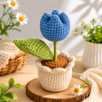 Crochet Tulip Flower Pot Pattern PDF, Amigurumi Tulip Bouquet Crochet Pattern, Spring Home Decor Digital Download - Image 4