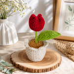 Crochet Tulip Flower Pot Pattern PDF, Amigurumi Tulip Bouquet Crochet Pattern, Spring Home Decor Digital Download - Image 3