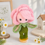 Rose Doll Amigurumi Crochet Pattern PDF, Baby Rose Flower Doll Pattern, Crochet Plush Toy Instant Download - Image 2