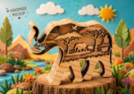 African Safari Animals SVG Bundle | 5 Layered Wooden Laser Cut Designs | Wildlife Decor Glowforge Download - Image 3