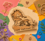 African Safari Animals SVG Bundle | 5 Layered Wooden Laser Cut Designs | Wildlife Decor Glowforge Download - Image 4