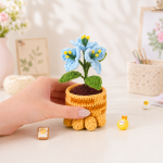 PDF Crochet Pattern Bougainvillea Cat Leg Pot, Crochet Flower Plant Amigurumi, Cute Cat Planter Home Decor DIY - Image 2