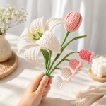 Crochet Flower Basket Pattern PDF, Amigurumi Flower Bouquet, Crochet Floral Arrangement, Spring Home Decor Tutorial - Image 12
