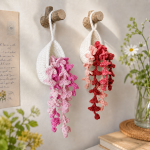 Crochet Hanging Wisteria Pattern PDF, Crochet Flower Wall Hanging, Handmade Home Decor, Digital Download - Image 3
