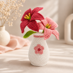 Lily Crochet Pattern PDF, Potted Flower Crochet Pattern, Crochet Flower Bouquet, Amigurumi Plant Home Decor, Digital Download - Image 5