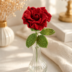 Red Crochet Rose Pattern PDF, Crochet Flower Tutorial, Rose Bouquet Amigurumi Pattern, Handmade Flower Digital Download - Image 3