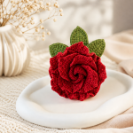 Red Crochet Rose Pattern PDF, Crochet Flower Tutorial, Rose Bouquet Amigurumi Pattern, Handmade Flower Digital Download - Image 4