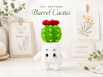 Cactus Amigurumi Crochet Pattern PDF, Cute Succulent Plush Pattern, Kawaii Cactus Doll, Flower Cactus Crochet Pattern