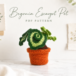 Red Bellflowers Coaster Pot Crochet PDF Pattern, Flower Pot and Cup Coaster Pattern, Floral Crochet Home Decor DIY