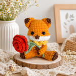 Crochet Animal Pattern PDF, Amigurumi Bunny Fox Bear, Cute Flower Plush Toy Patterns, Woodland Animals Crochet, Instant Download - Image 3