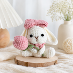 Crochet Animal Pattern PDF, Amigurumi Bunny Fox Bear, Cute Flower Plush Toy Patterns, Woodland Animals Crochet, Instant Download - Image 2