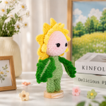 Baby Sunflower Crochet Pattern PDF, Amigurumi Flower Doll Pattern, Cute Sunflower Plushie Crochet, Digital Download - Image 3