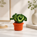Red Bellflowers Coaster Pot Crochet PDF Pattern, Flower Pot and Cup Coaster Pattern, Floral Crochet Home Decor DIY - Image 3