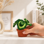Red Bellflowers Coaster Pot Crochet PDF Pattern, Flower Pot and Cup Coaster Pattern, Floral Crochet Home Decor DIY - Image 2