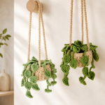 Crochet Hanging Plant Pattern PDF, Boho Plant Hanger DIY, Indoor Hanging Planter Pot Cover, Macrame Plant Hanger, Instant Download - Image 3
