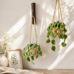 Crochet Hanging Plant Pattern PDF, Boho Plant Hanger DIY, Indoor Hanging Planter Pot Cover, Macrame Plant Hanger, Instant Download - Image 4
