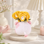 Crochet Pig Flower Pot Pattern PDF, Amigurumi Pig Planter With Flowers, Cute Crochet Animal Plant Pot Digital Download - Image 3