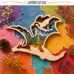 Dragon Fire SVG | 3D Layered Wooden Laser Cut File | Fantasy Dragon Wall Art | Glowforge Xtool CNC Download - Image 2